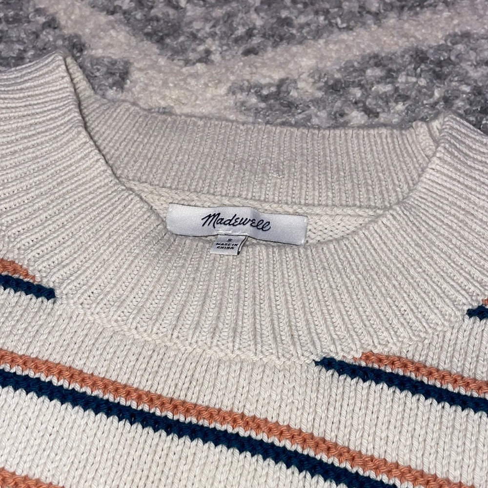 madewell striped sweater knit sweater